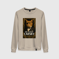 Свитшот хлопковый женский The great Catsby, цвет: миндальный