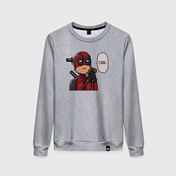 Свитшот хлопковый женский Deadpool cool, цвет: меланж