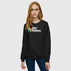 Свитшот хлопковый женский Arc raiders logo, цвет: черный — фото 2