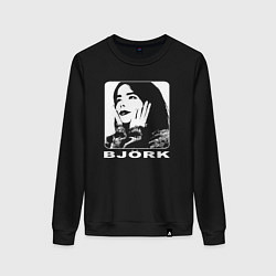 Свитшот хлопковый женский Bjork, цвет: черный