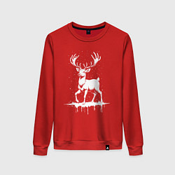 Женский свитшот Олень в снегу