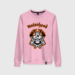 Свитшот хлопковый женский Motorhead, цвет: светло-розовый