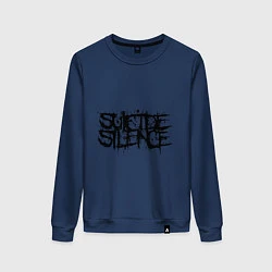 Свитшот хлопковый женский Suicide Silence, цвет: тёмно-синий