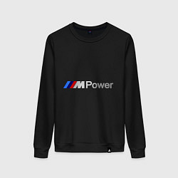 Свитшот хлопковый женский BMW M Power, цвет: черный