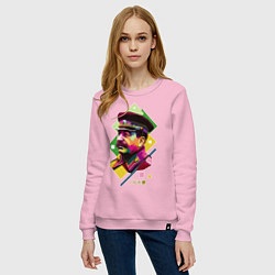 Свитшот хлопковый женский Stalin Art, цвет: светло-розовый — фото 2
