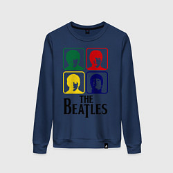 Свитшот хлопковый женский The Beatles: Colors, цвет: тёмно-синий