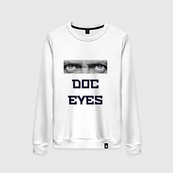 Свитшот хлопковый женский Doc Eyes, цвет: белый