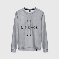 Свитшот хлопковый женский Lineage logo, цвет: меланж