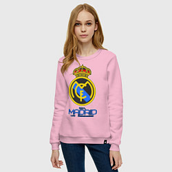 Свитшот хлопковый женский Real Madrid, цвет: светло-розовый — фото 2