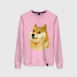 Свитшот хлопковый женский Doge, цвет: светло-розовый