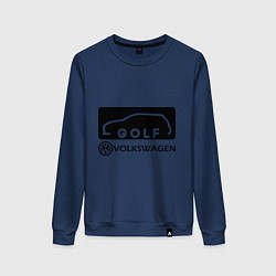 Свитшот хлопковый женский Фольцваген гольф, цвет: тёмно-синий