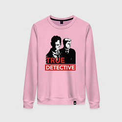 Свитшот хлопковый женский True Detective, цвет: светло-розовый
