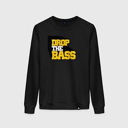 Свитшот хлопковый женский DROP THE BASS Old School, цвет: черный