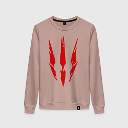 Свитшот хлопковый женский Ведьмак 3, цвет: пыльно-розовый