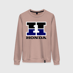 Свитшот хлопковый женский Honda, цвет: пыльно-розовый
