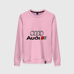 Свитшот хлопковый женский Audi, цвет: светло-розовый