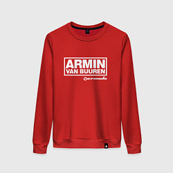 Свитшот хлопковый женский Armin van Buuren, цвет: красный