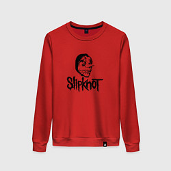 Свитшот хлопковый женский Slipknot black, цвет: красный