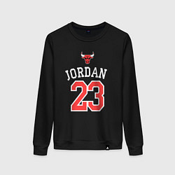 Свитшот хлопковый женский Jordan 23, цвет: черный