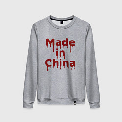 Свитшот хлопковый женский Made In China, цвет: меланж