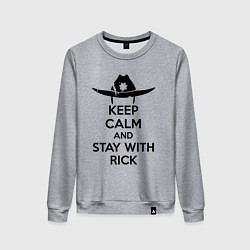 Свитшот хлопковый женский Keep Calm & Stay With Rick, цвет: меланж