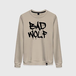 Свитшот хлопковый женский Bad Wolf, цвет: миндальный