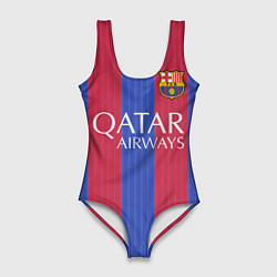 Женский купальник-боди FCB Messi: Qatar Airways