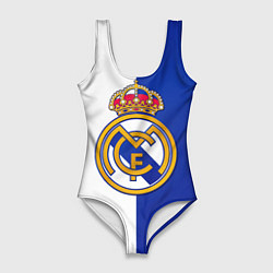 Купальник-боди 3D женский Real Madrid, цвет: 3D-принт