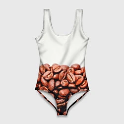 Купальник-боди 3D женский Coffee, цвет: 3D-принт