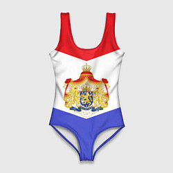 Женский купальник-боди Флаг и герб Голландии