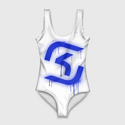 Купальник-боди 3D женский SK Gaming: White collection, цвет: 3D-принт