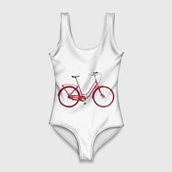 Купальник-боди 3D женский Велосипед, цвет: 3D-принт
