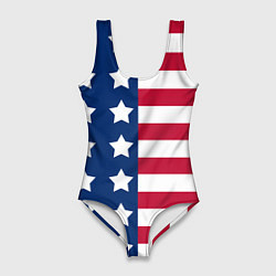 Женский купальник-боди USA Flag