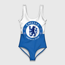 Купальник-боди 3D женский Chelsea FC: Duo Color, цвет: 3D-принт