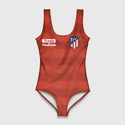 Купальник-боди 3D женский Atletico Madrid: Red Ellipse, цвет: 3D-принт