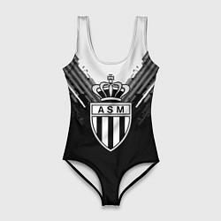Купальник-боди 3D женский FC Monaco: Black Style, цвет: 3D-принт