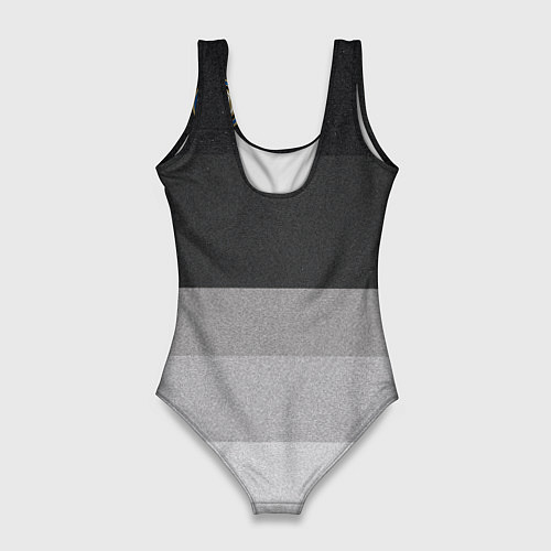 Женский купальник-боди ФК Интер: Серый стиль / 3D-принт – фото 2