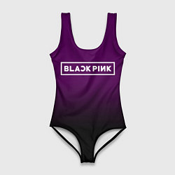 Женский купальник-боди Black Pink: Violet Gradient