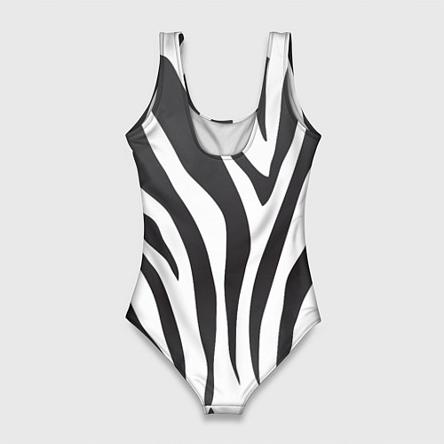 Женский купальник-боди Африканская зебра / 3D-принт – фото 2