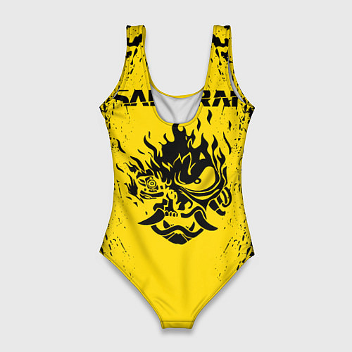 Женский купальник-боди Cyberpunk 2077 Samurai logo / 3D-принт – фото 2