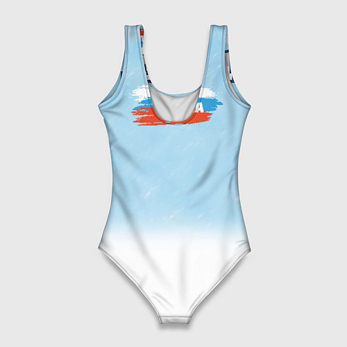 Женский купальник-боди Хоккей Russia / 3D-принт – фото 2