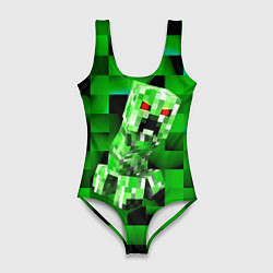 Женский купальник-боди Minecraft creeper