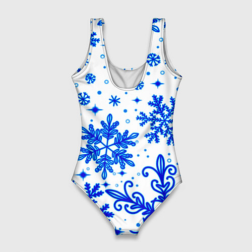 Женский купальник-боди Белая Зима / 3D-принт – фото 2