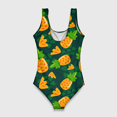 Женский купальник-боди Ананасы Много ананасов / 3D-принт – фото 2