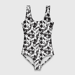 Женский купальник-боди Щенки Французского Бульдога Френчи