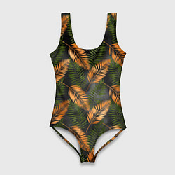 Женский купальник-боди Африканские листья