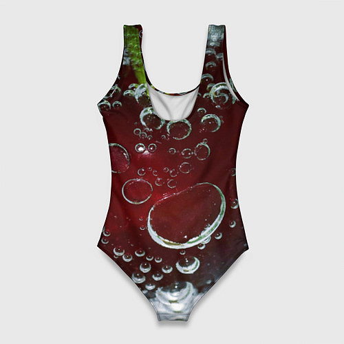 Женский купальник-боди Сочная вишня под водой / 3D-принт – фото 2