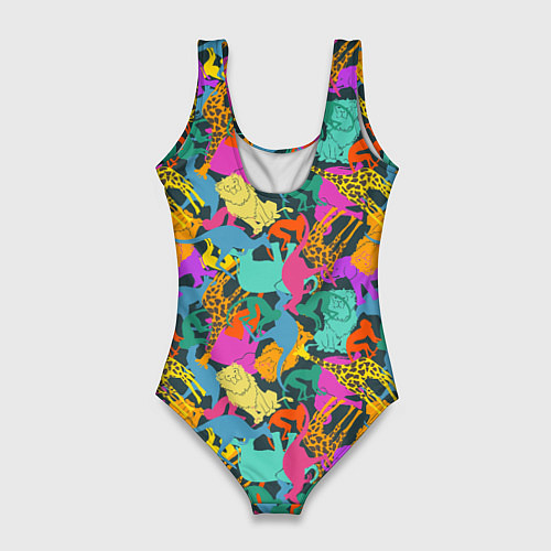 Женский купальник-боди Красочные Животные / 3D-принт – фото 2