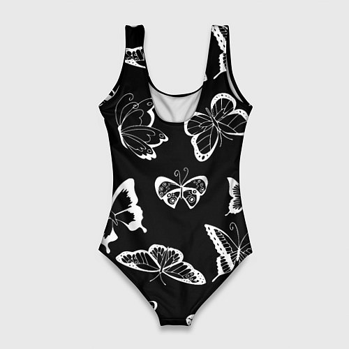 Женский купальник-боди Адель летящие бабочки / 3D-принт – фото 2