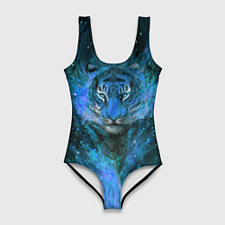 Женский купальник-боди Водяной голубой Тигр